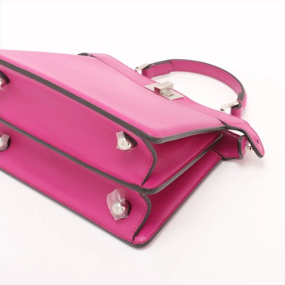 Fendi Peek-a-Boo ICU Co., Ltd. Mini Leather 2-Way Shoulder Bag – Magenta - Picture 2 of 10